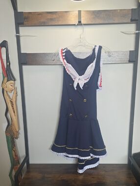 eye candy Navy and White Costume Label Image